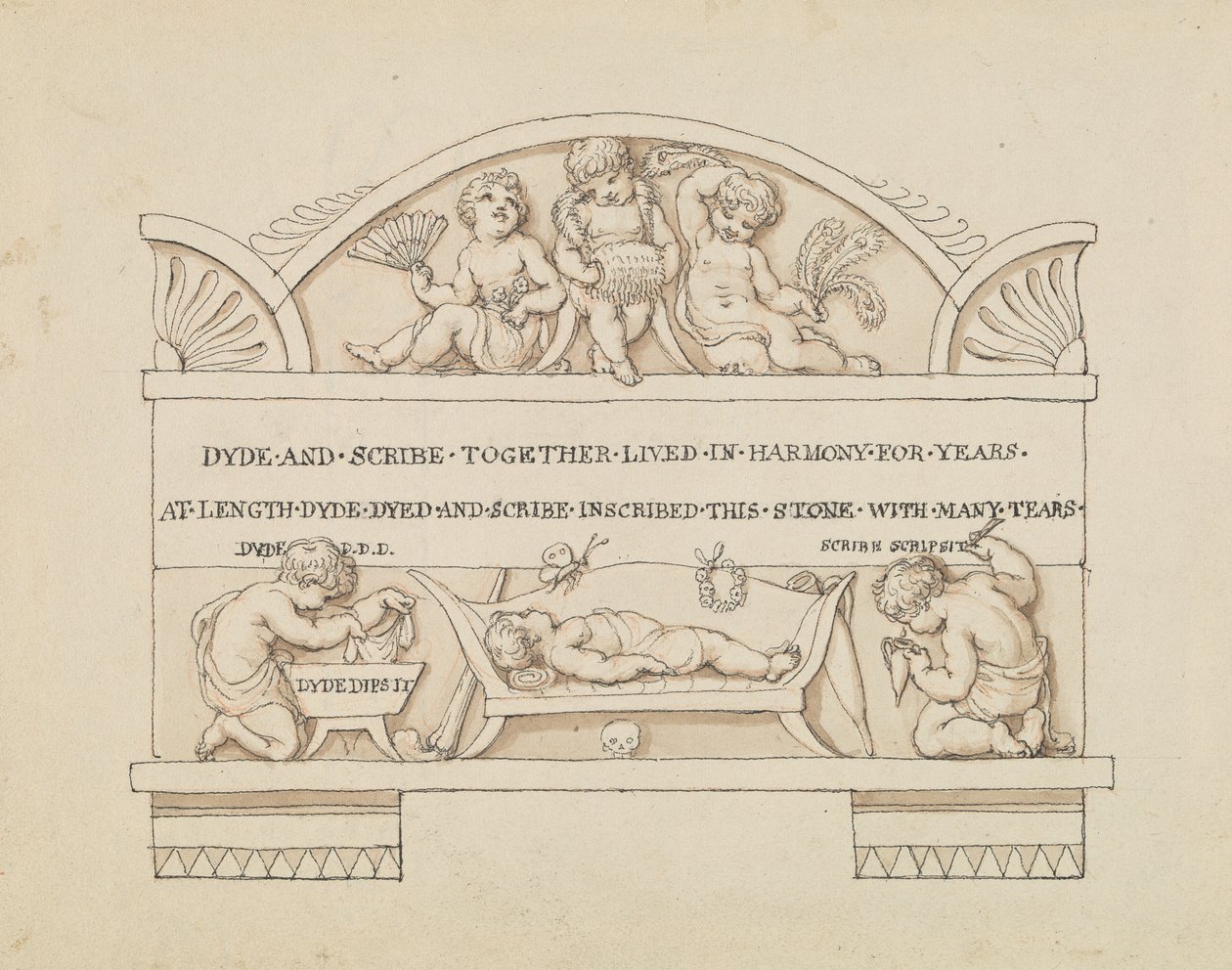 Dyde és Scribe emlékmű tervezése alkotó: Edward Francis Burney