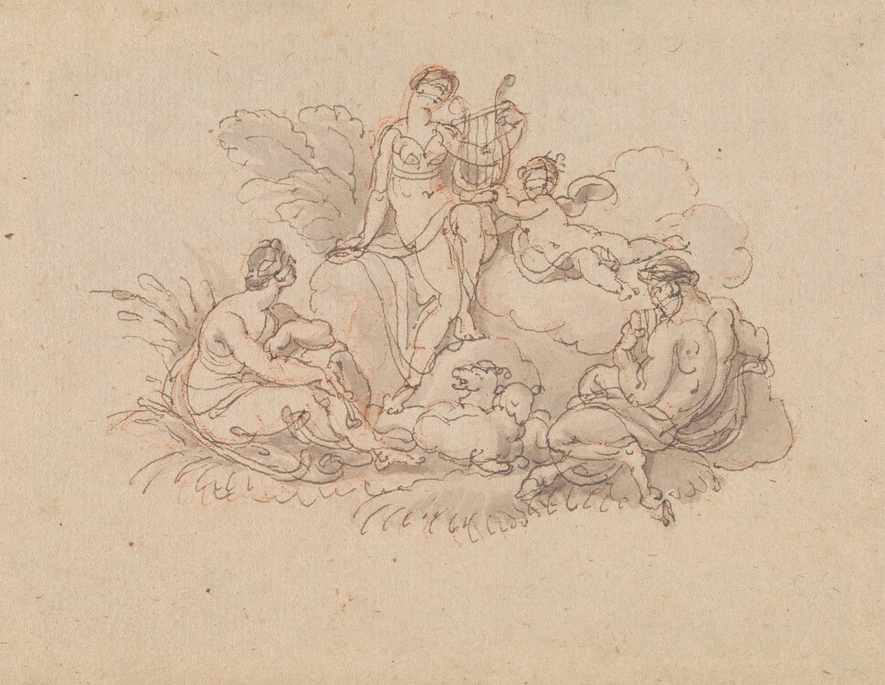Erato és Pan alkotó: Edward Francis Burney