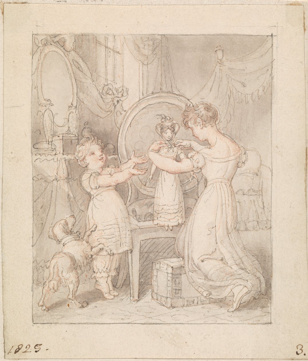 Illusztráció: The New Doll: Untitled alkotó: Edward Francis Burney