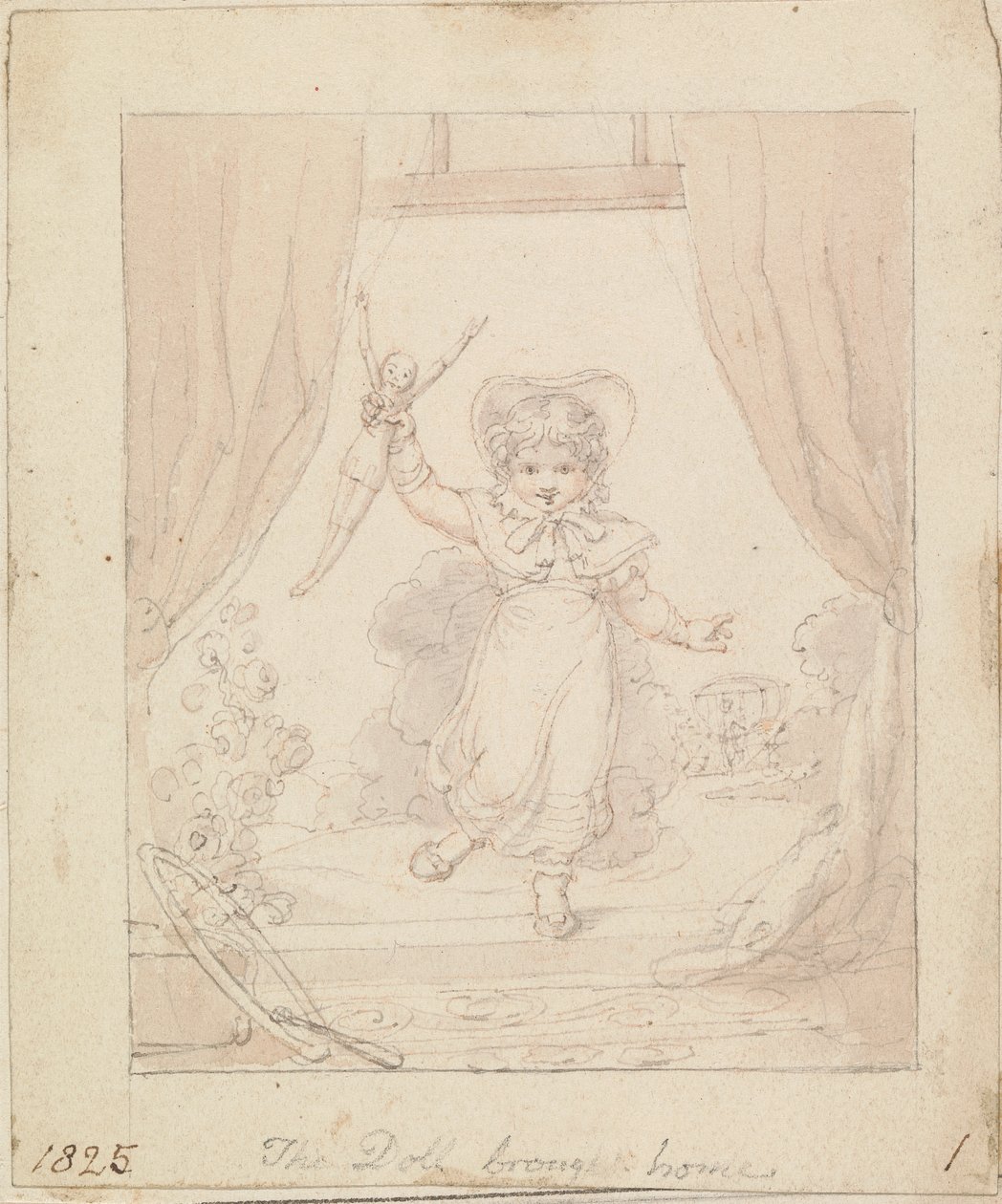 Illusztráció Az új babához: A baba hazahozta alkotó: Edward Francis Burney