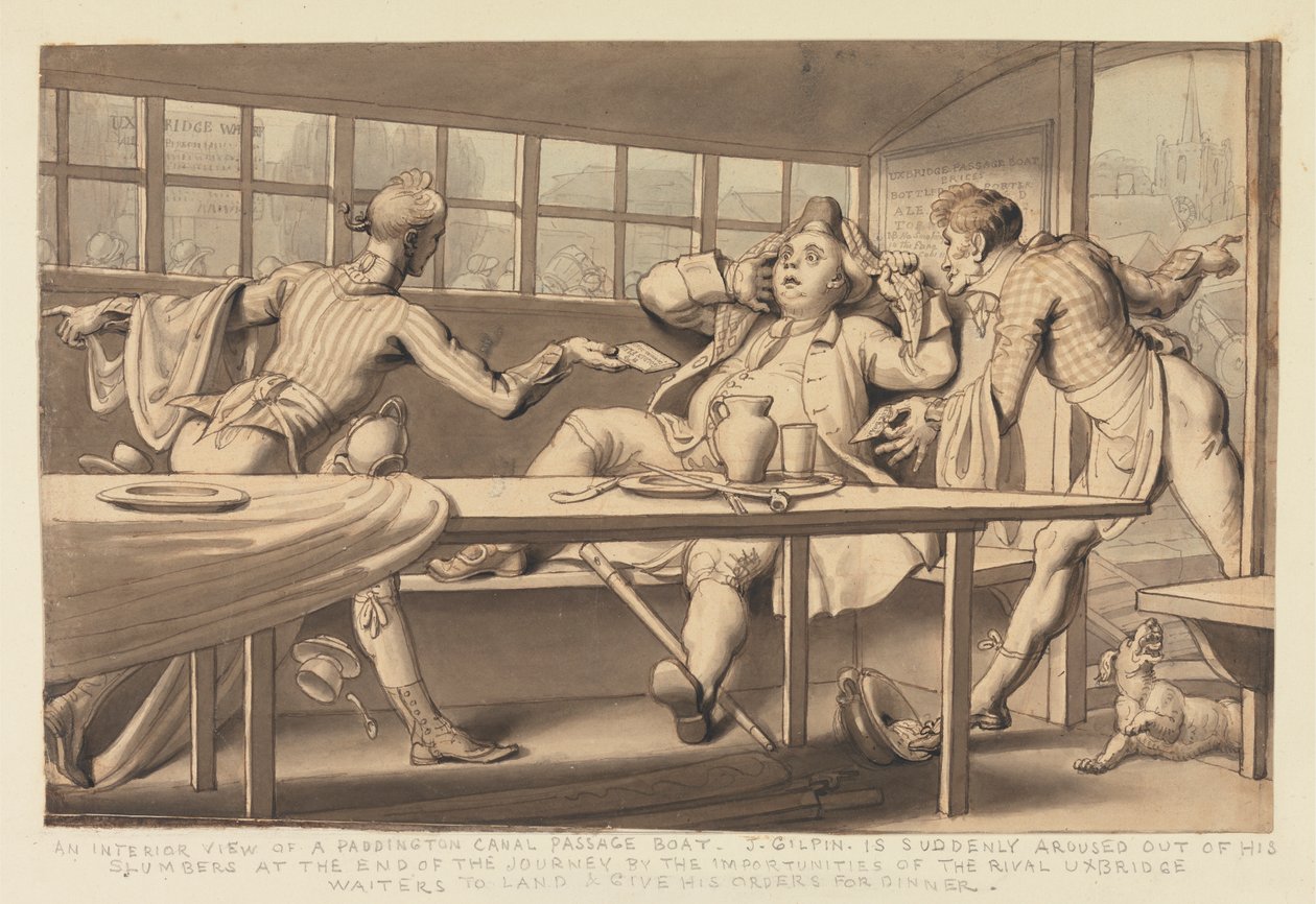 John Gilpin az Uxbridge Passage Boatban alkotó: Edward Francis Burney