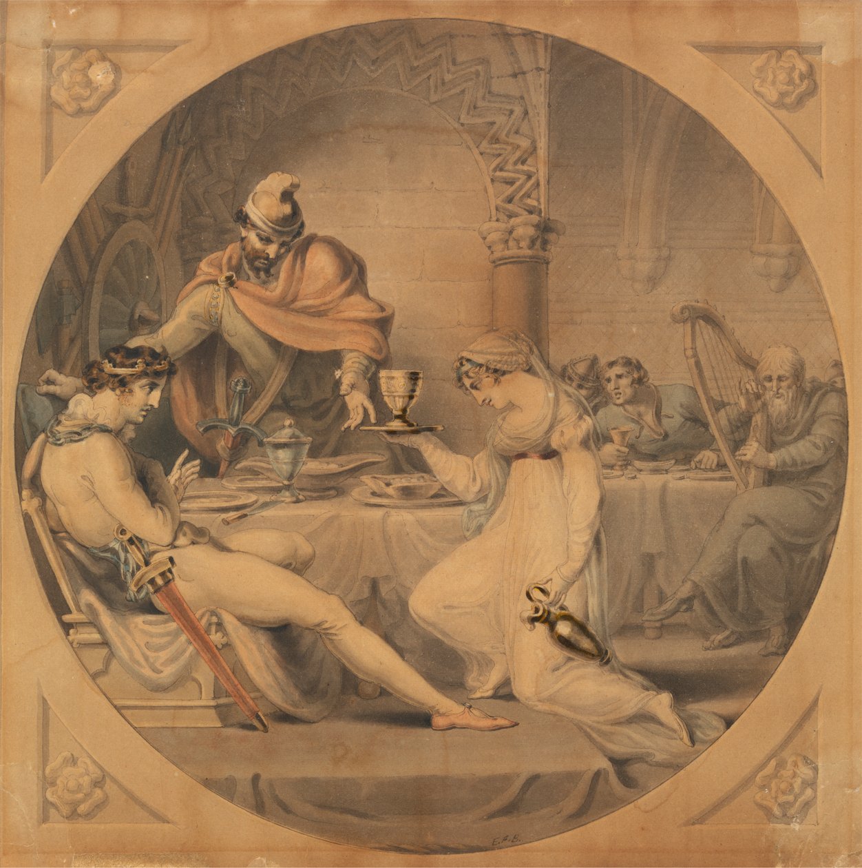 MacBeth: A bankett jelenet - MacBeth, II. felvonás, IV. jelenet alkotó: Edward Francis Burney