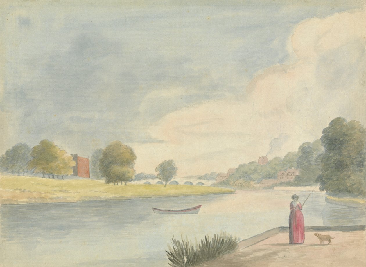 Nő horgászat alkotó: Edward Francis Burney