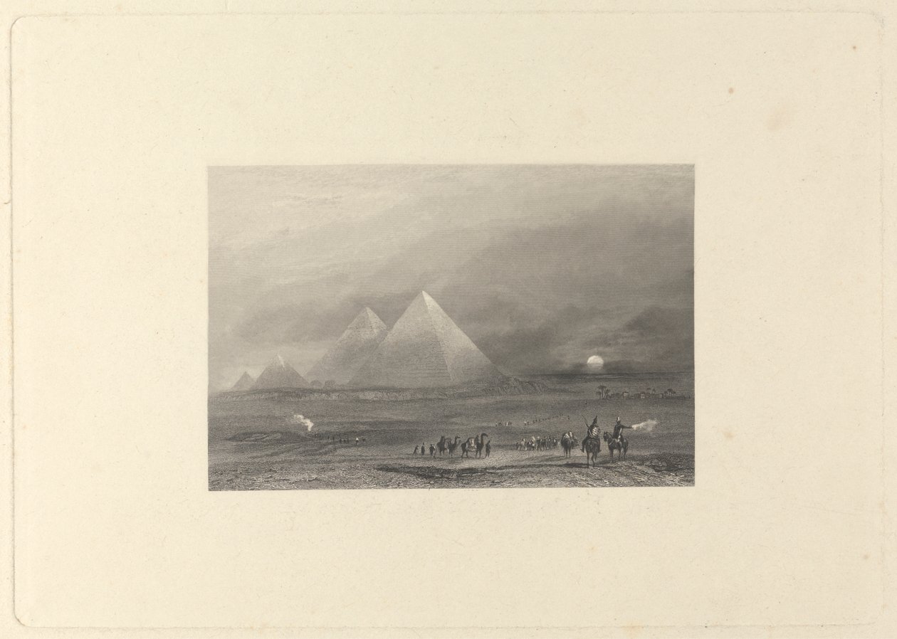 Egyiptom, Ghize piramisai alkotó: Edward Francis Finden