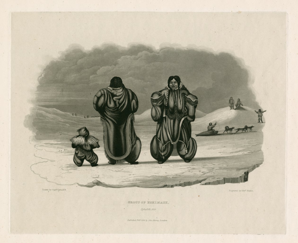 Group of Eskimaux, Igloolik alkotó: Edward Francis Finden