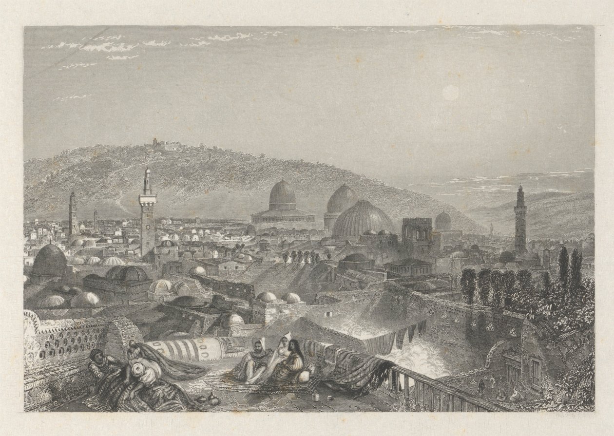 Jeruzsálem a latin kolostorból alkotó: Edward Francis Finden