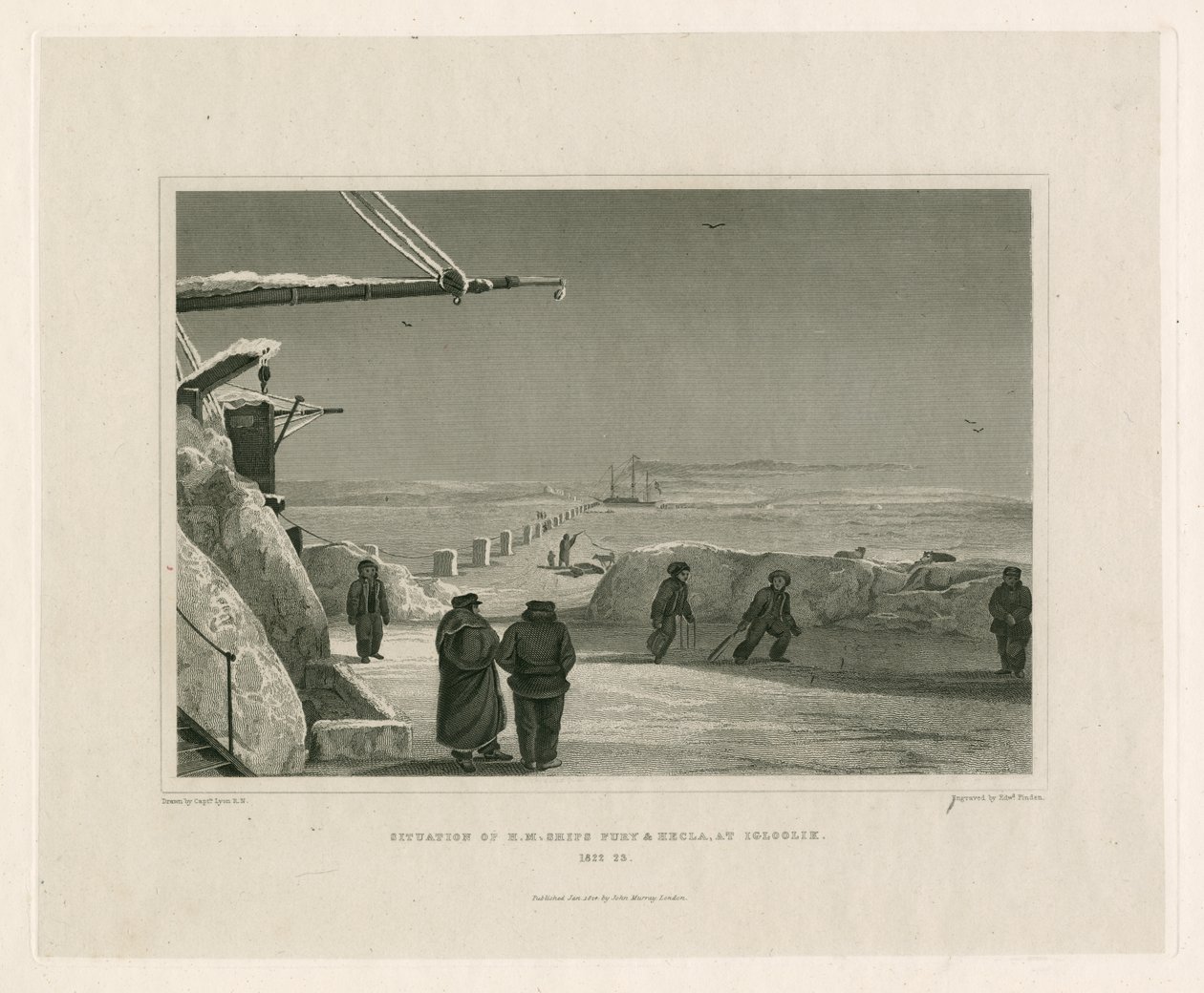 A HM Ships Fury és Hecla helyzete Iglooliknál alkotó: Edward Francis Finden
