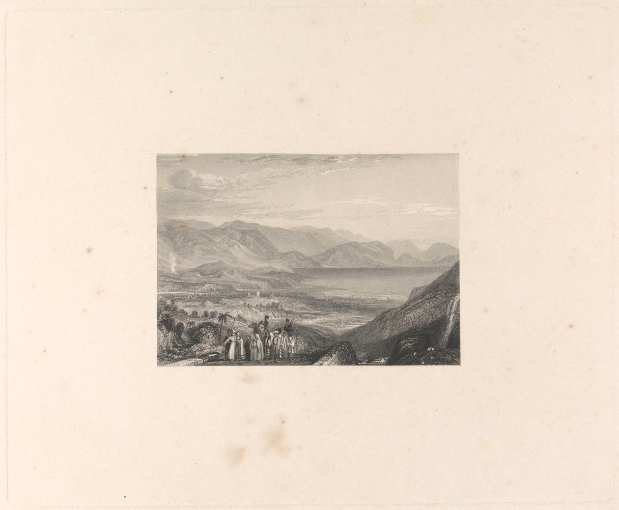 A Holt-tenger, Jerikó és a Jordán torkolata alkotó: Edward Francis Finden
