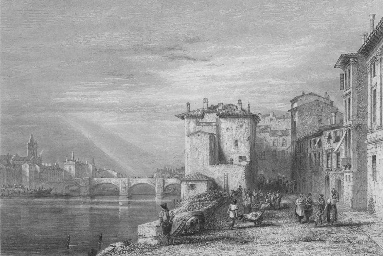 Verona, 1832. alkotó: Edward Francis Finden
