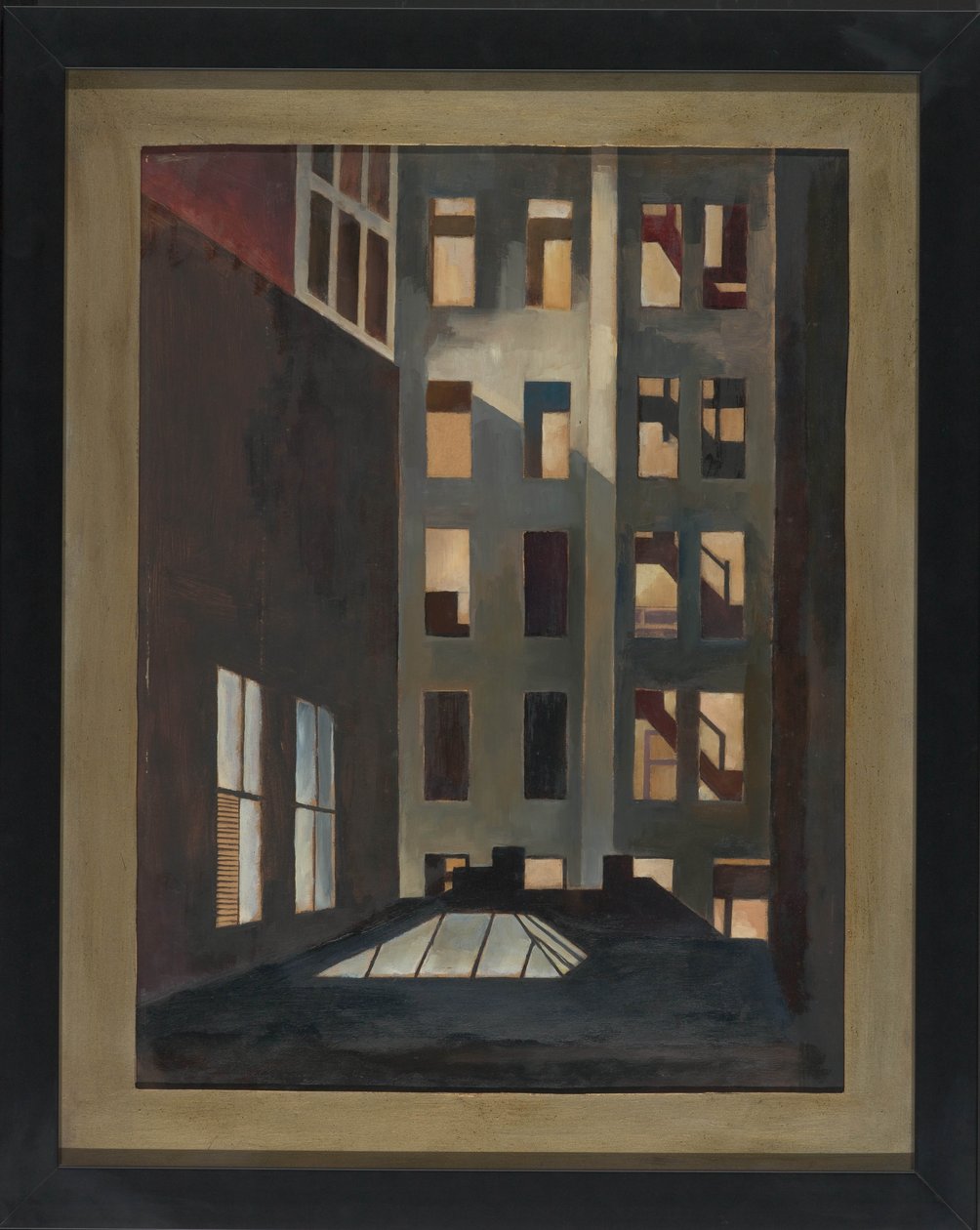 Rooftops, New York City, 1916 körül (olaj, vászon) alkotó: Edward Franklin Fisk