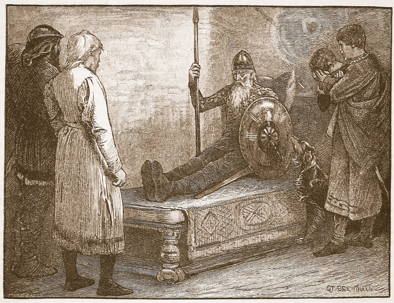 Siward halála, illusztráció a 