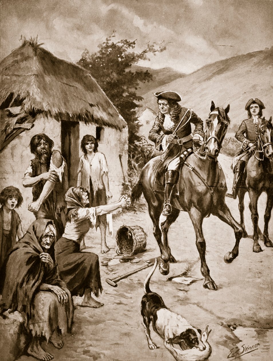 Ír élet, 1710 körül, illusztráció a "Hutchinson