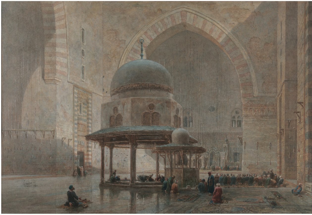 A kairói Hassan szultán mecset-Madrassa belseje alkotó: Edward Goodall