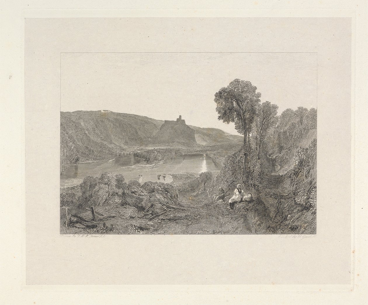 Prudoe kastély, Northumberland alkotó: Edward Goodall