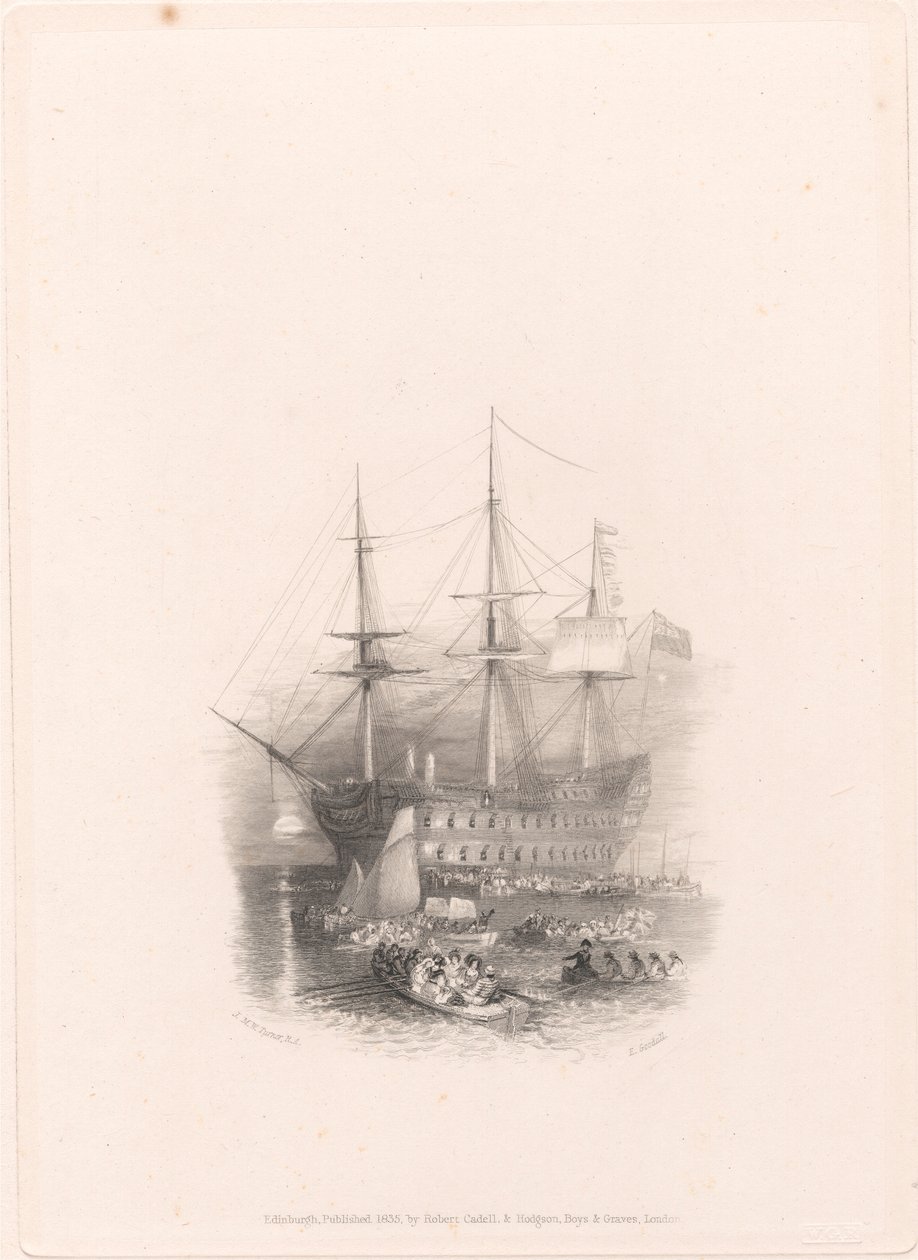 A Bellerophon, Plymouth Sound alkotó: Edward Goodall
