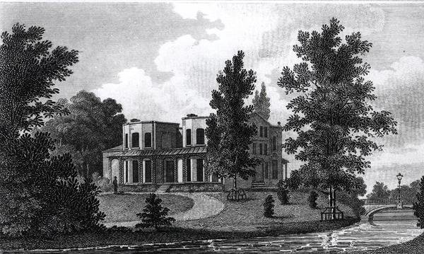 Lord Nelsons Villa Mertonban, megjelent 1806-ban alkotó: Edward Gyfford