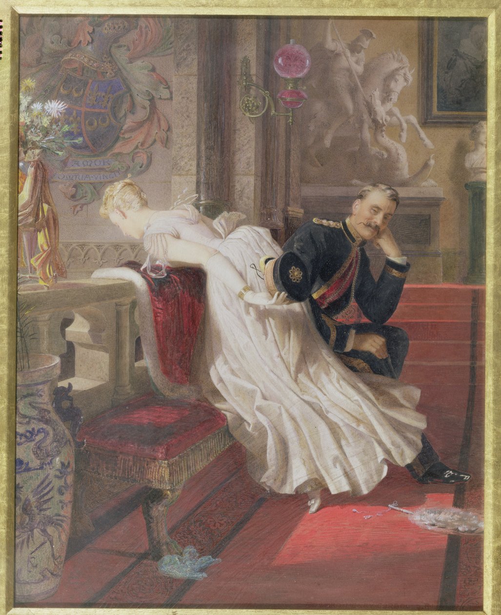 A szerelem mindent legyőz (wc és gouache papíron) alkotó: Edward Henry Corbould