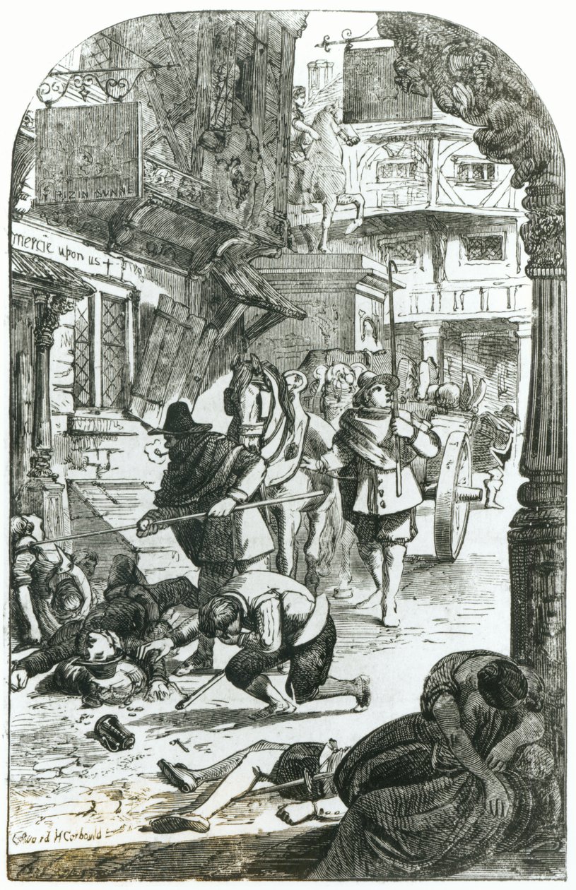 A londoni nagy pestisjárvány 1665-ben alkotó: Edward Henry Corbould