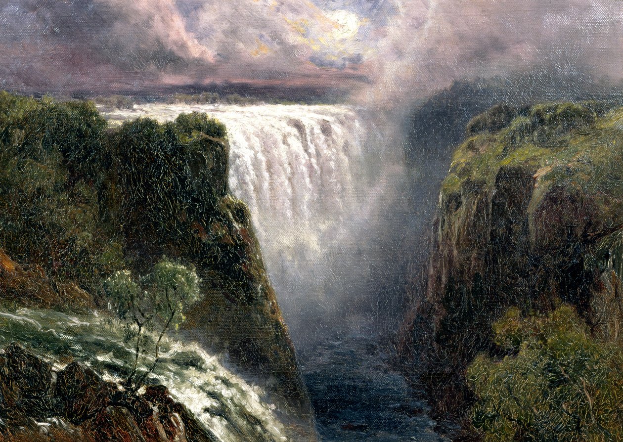 Kilátás a Victoria-vízesésre alkotó: Edward Henry Holder