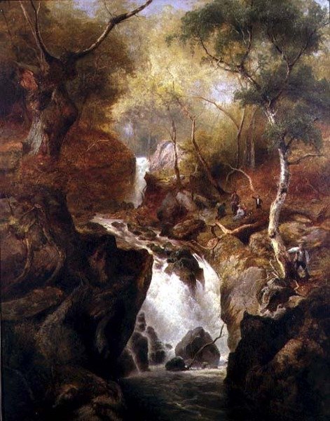Vízesés egy erdőben alkotó: Edward Henry Holder