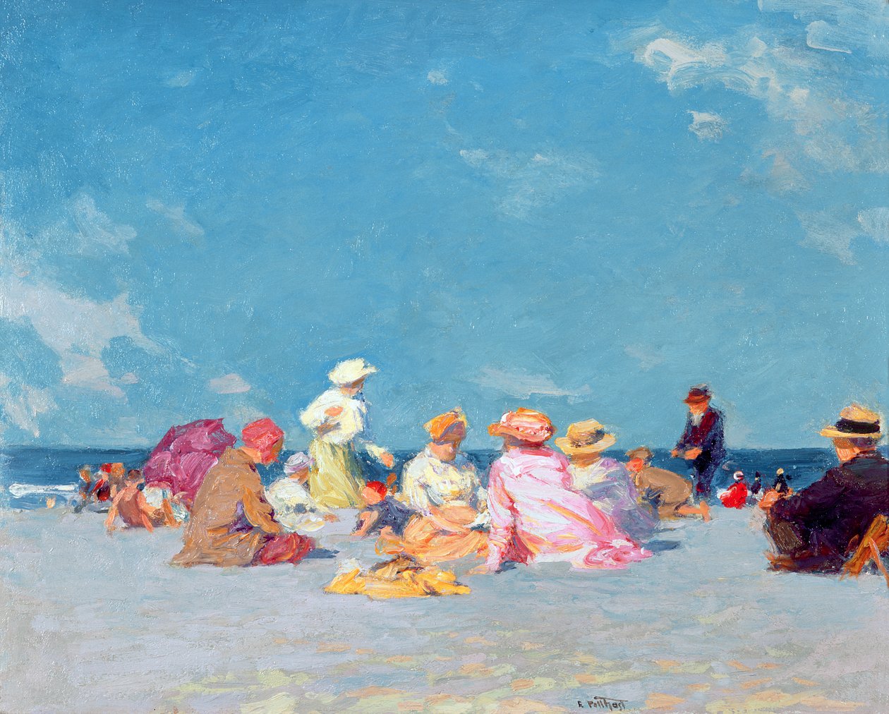 Délutáni szórakozás, 1907-27 körül (olaj, vászon) alkotó: Edward Henry Potthast