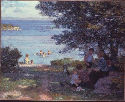 A víz mellett (olaj, vászon) alkotó: Edward Henry Potthast
