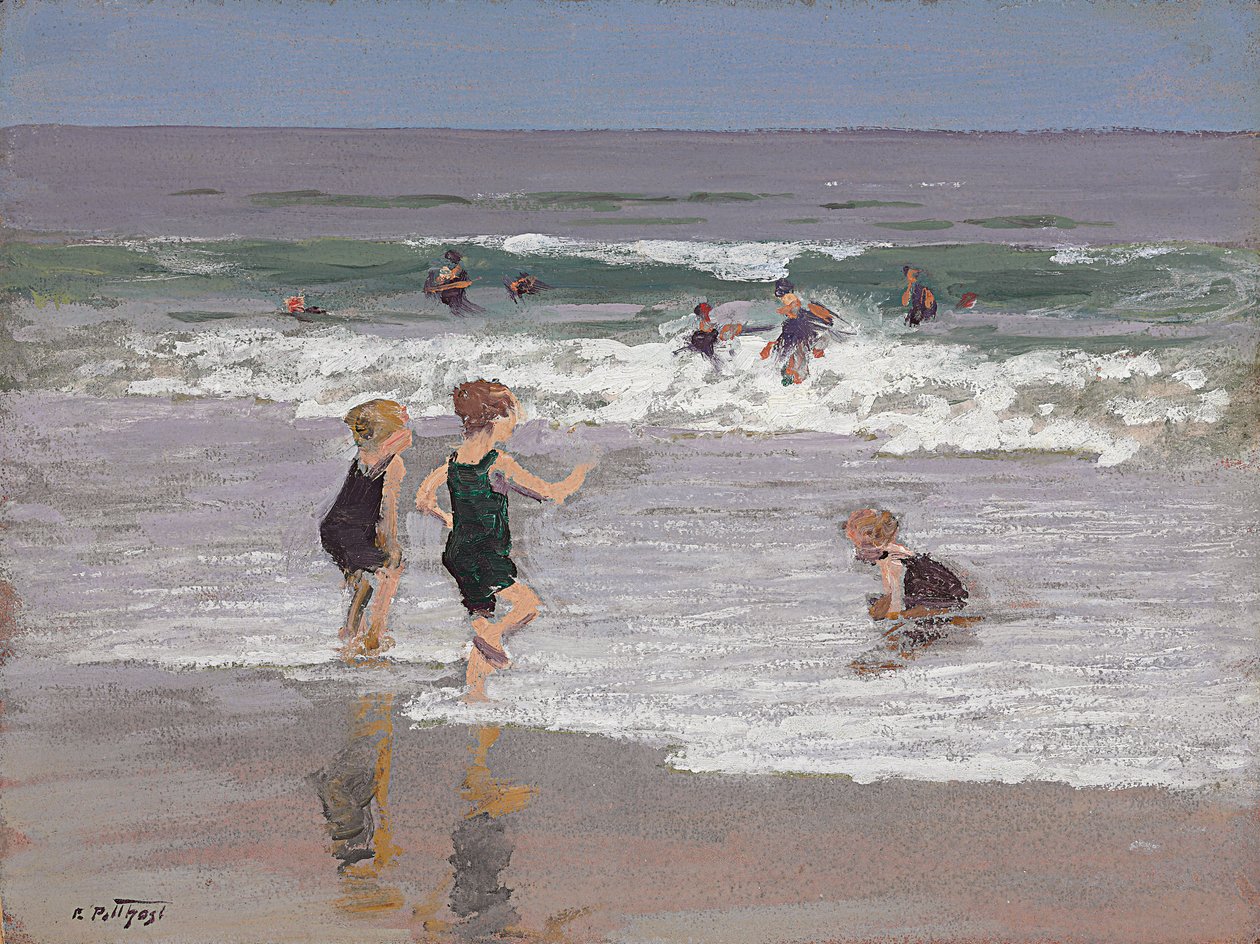 Szörfön játszó gyerekek alkotó: Edward Henry Potthast
