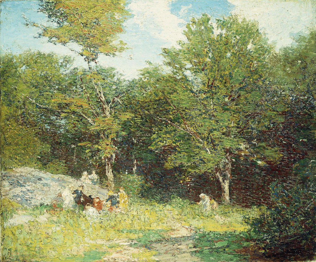 Virágszedés, alkotó: Edward Henry Potthast