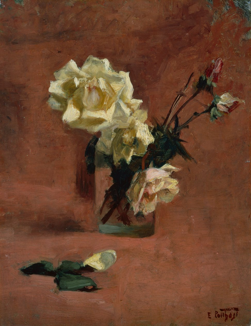 Csendélet rózsákkal egy pohárban (olaj, vászon) alkotó: Edward Henry Potthast
