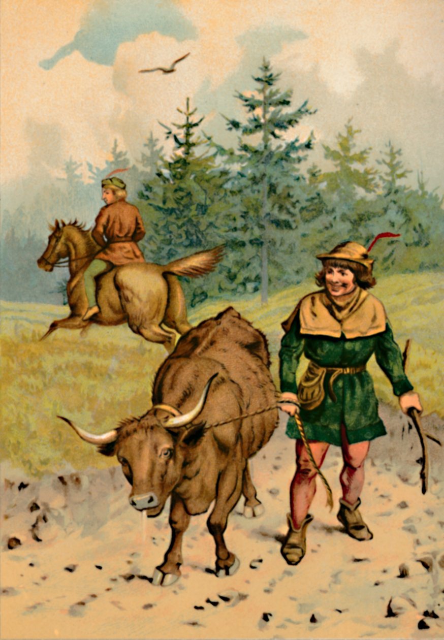 Hans és tehene, 1901 alkotó: Edward Henry Wehnert