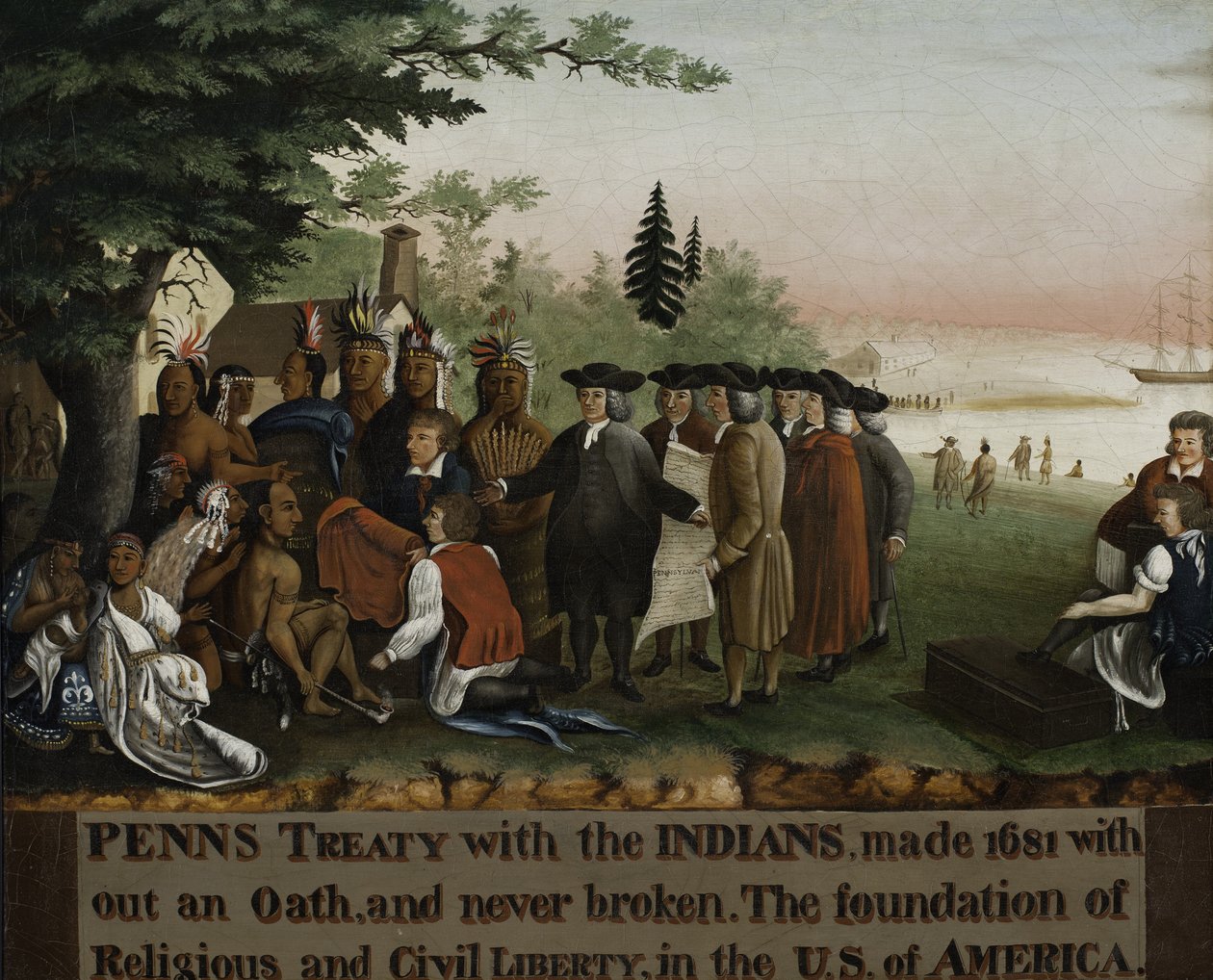 Penns szerződés az indiánokkal, 1840-45 alkotó: Edward Hicks