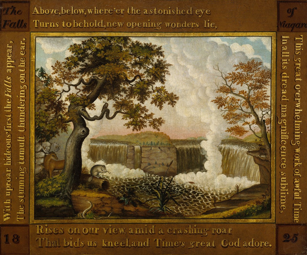 Niagara vízesése, 1825 körül alkotó: Edward Hicks