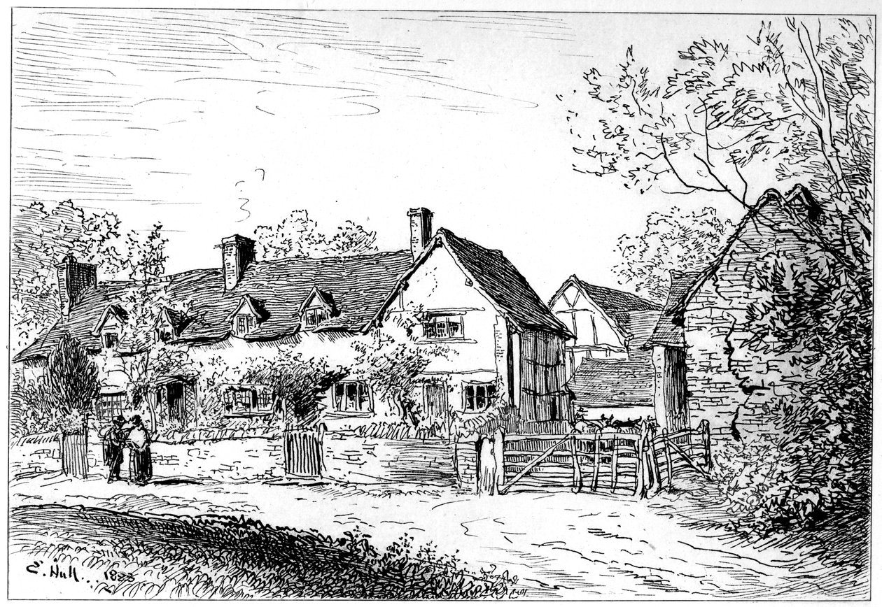Mary Ardens nyaraló Wilmcote-ban, Warwickshire-ben, 1885. alkotó: Edward Hull