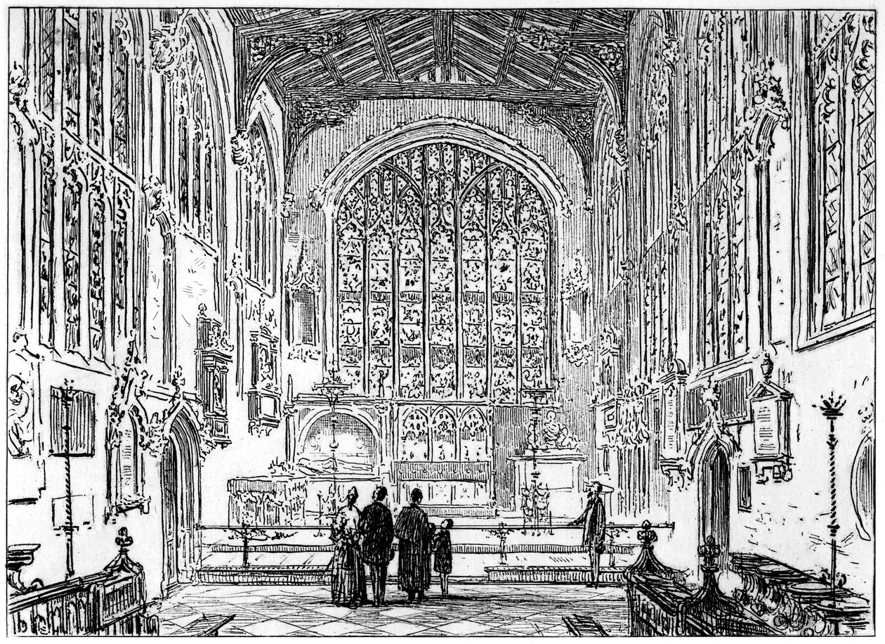 A Stratford templom szentélye, Stratford-upon-Avon, Warwickshire, 1885. alkotó: Edward Hull