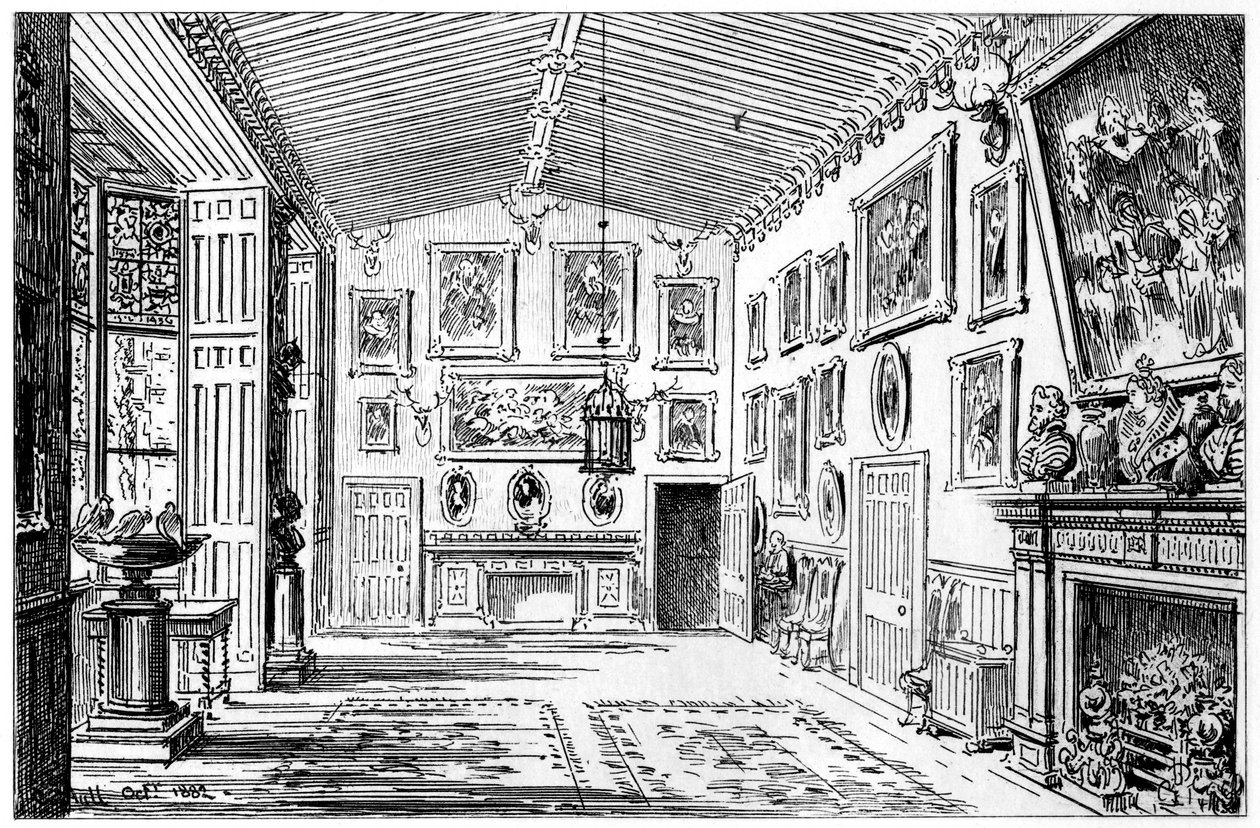 A Charlecote Park nagyterme, Warwickshire, 1885. alkotó: Edward Hull