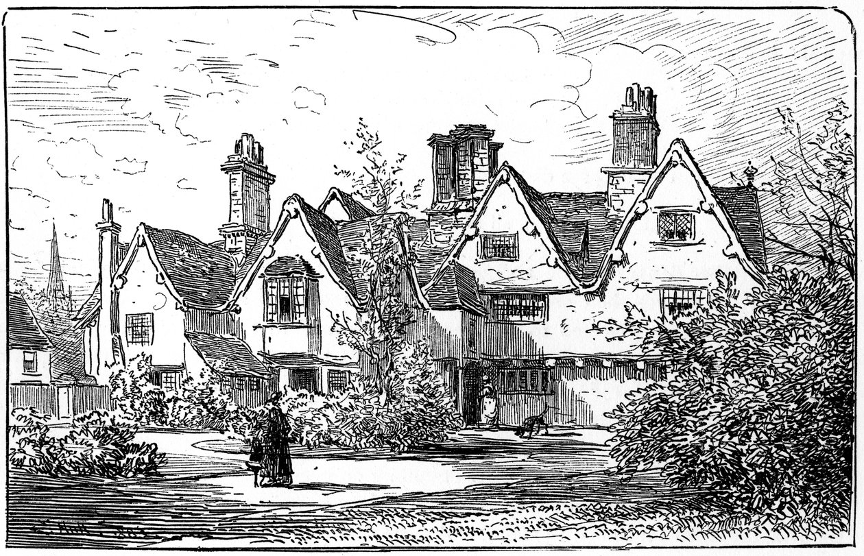 Dr. John Hall háza, Stratford-upon-Avon, Warwickshire, 1885. alkotó: Edward Hull