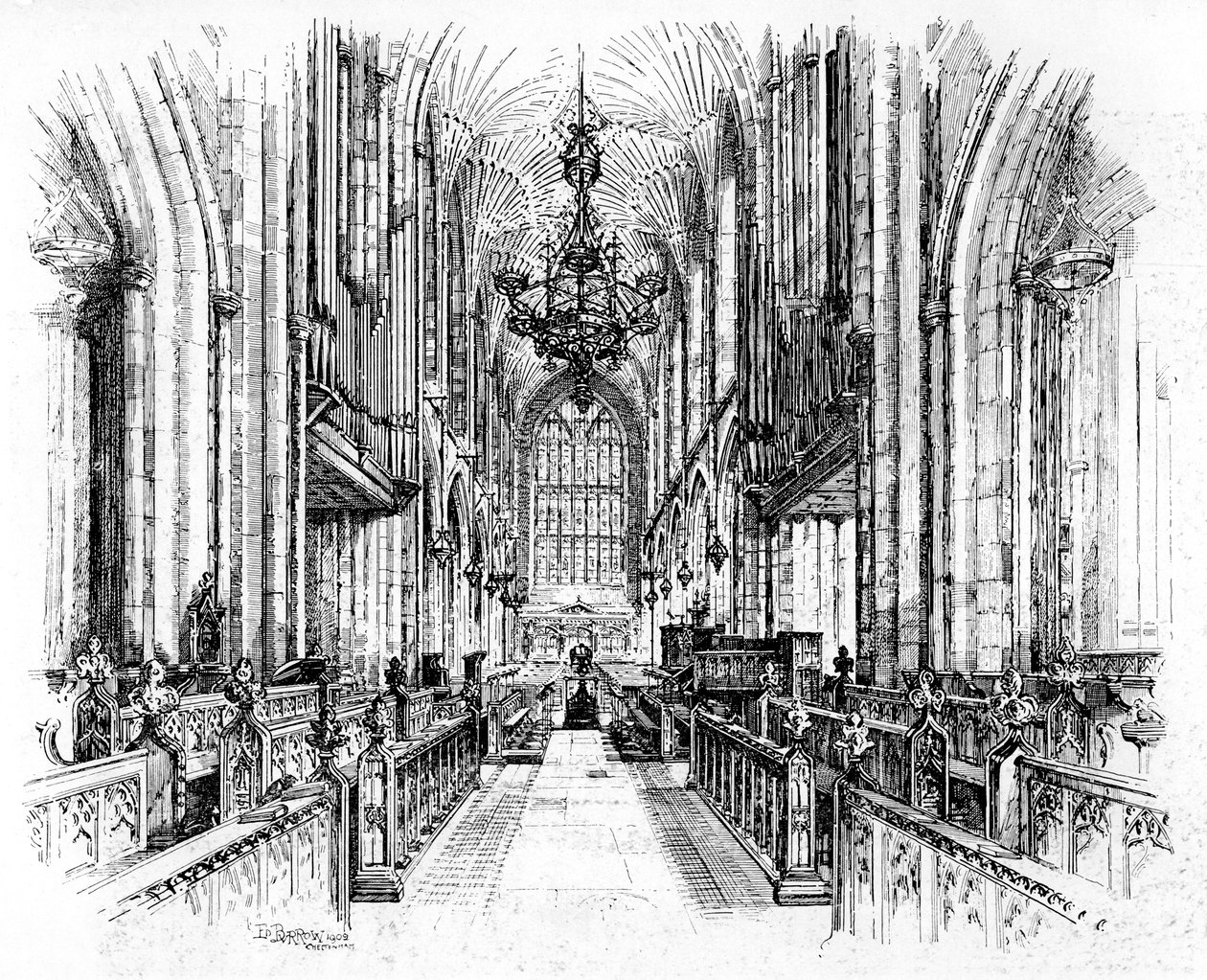 Bath apátság, Bath, Somerset, 1902-1903. alkotó: Edward J. Burrows