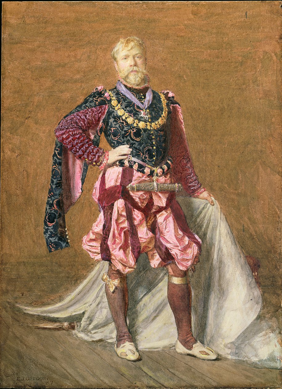 Erzsébet-korabeli ruhás művész önarcképe, 1887 (wc) alkotó: Edward John Gregory