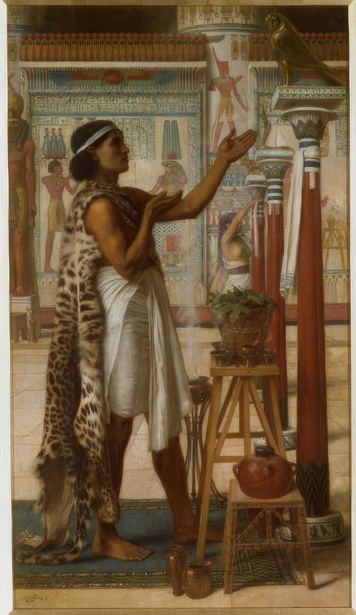 E.J Poynter, Ra imádata / festmény, 1867 alkotó: Edward John Poynter
