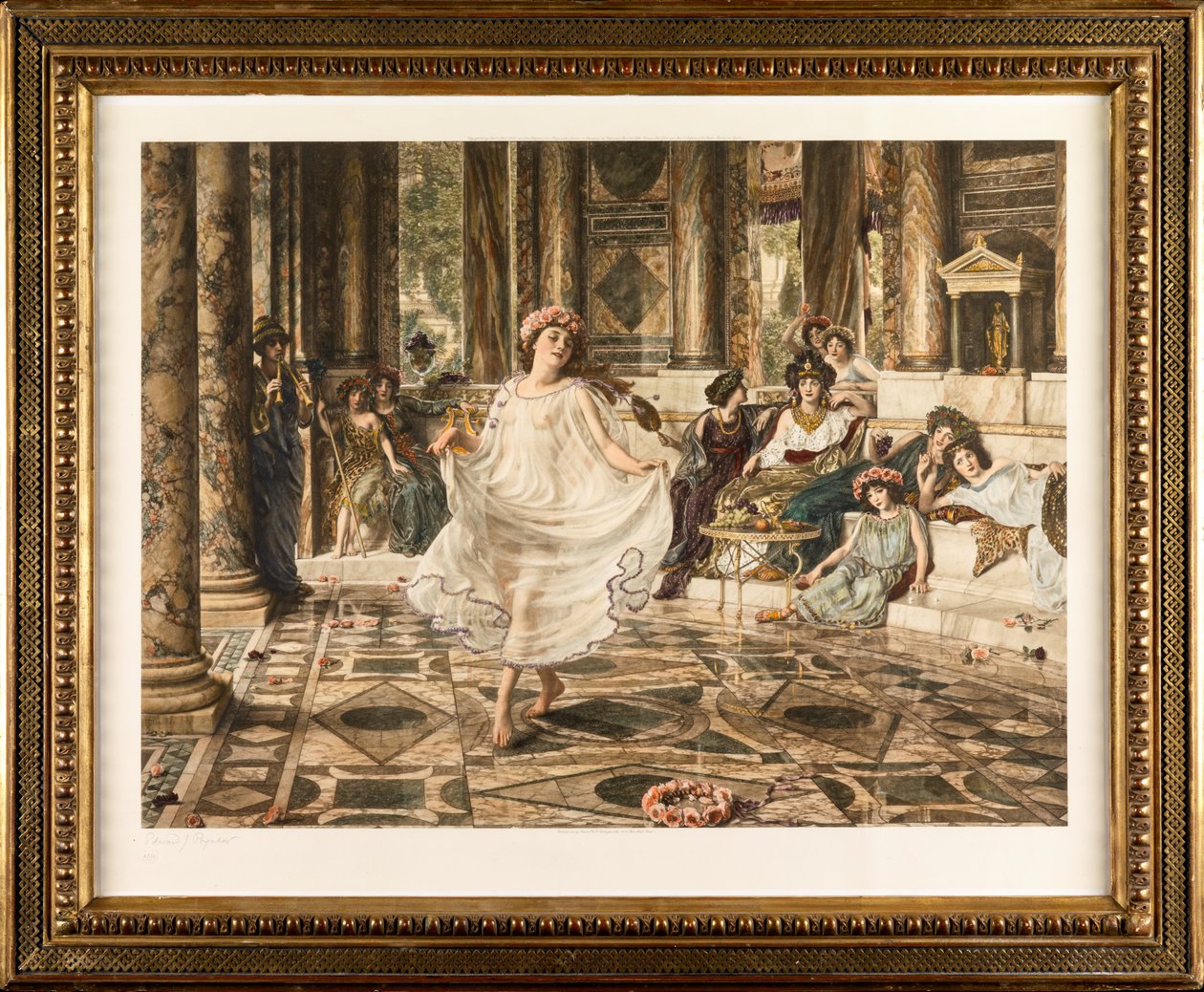 Görög tánc (kézzel színezett fotógravúr) alkotó: Edward John Poynter