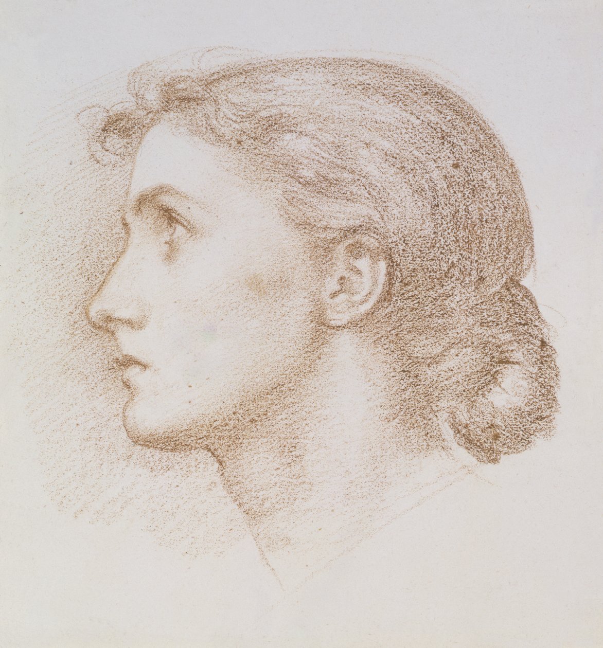 Fiatal nő fejtanulmánya, 1880 körül (kréta, papír) alkotó: Edward John Poynter