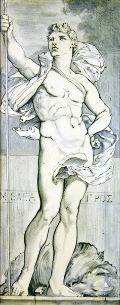 Meleager, 1866 körül (kerámia) (pár a 368310-hez) alkotó: Edward John Poynter