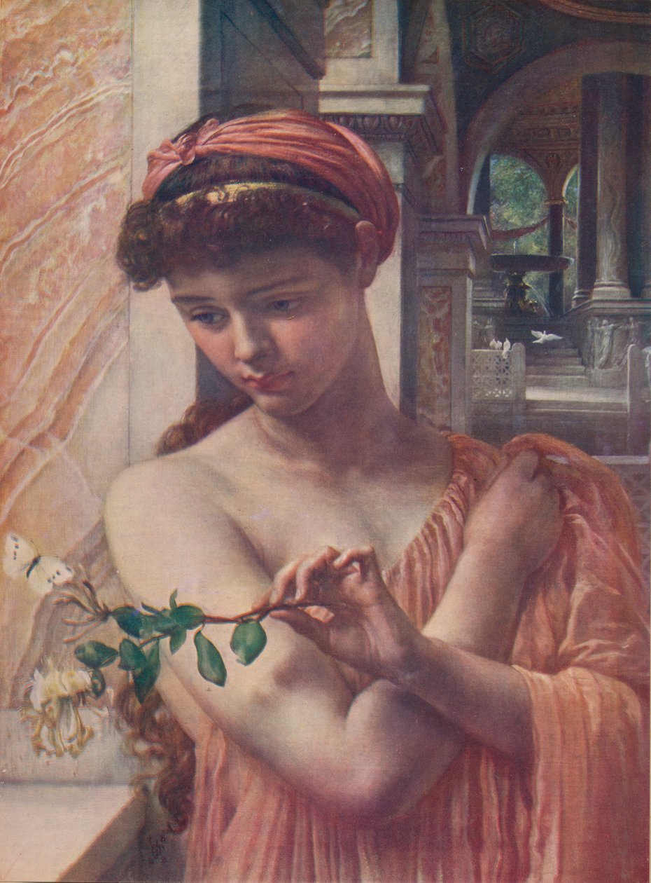 Psyche a szerelem templomában, 1882, c1915 alkotó: Edward John Poynter