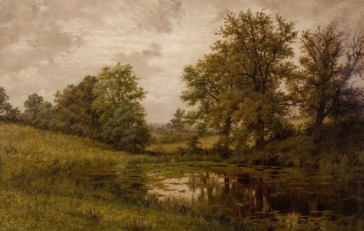 Tó a Whittems Farm közelében, Coundon közelében, 19. század vége – 20. század eleje alkotó: Edward Junior Rudge