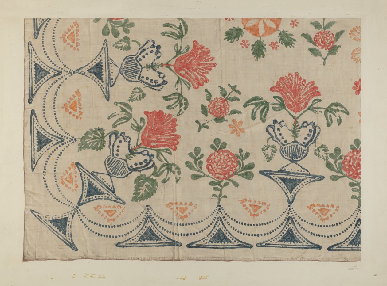 Nyomtatott textil alkotó: Edward Kibbee