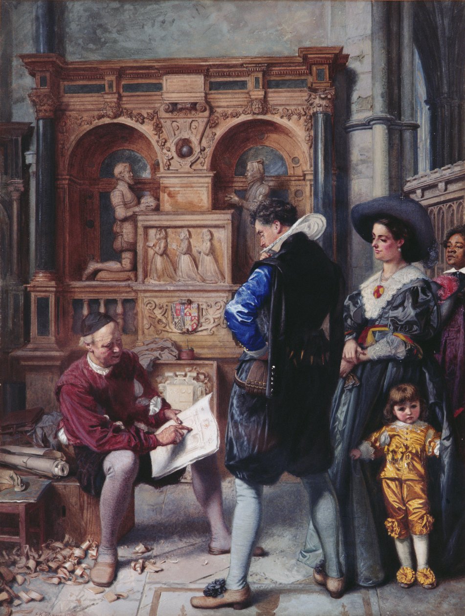 Találkozó az építésszel, 1866 (wc papíron) alkotó: Edward Killingworth Johnson