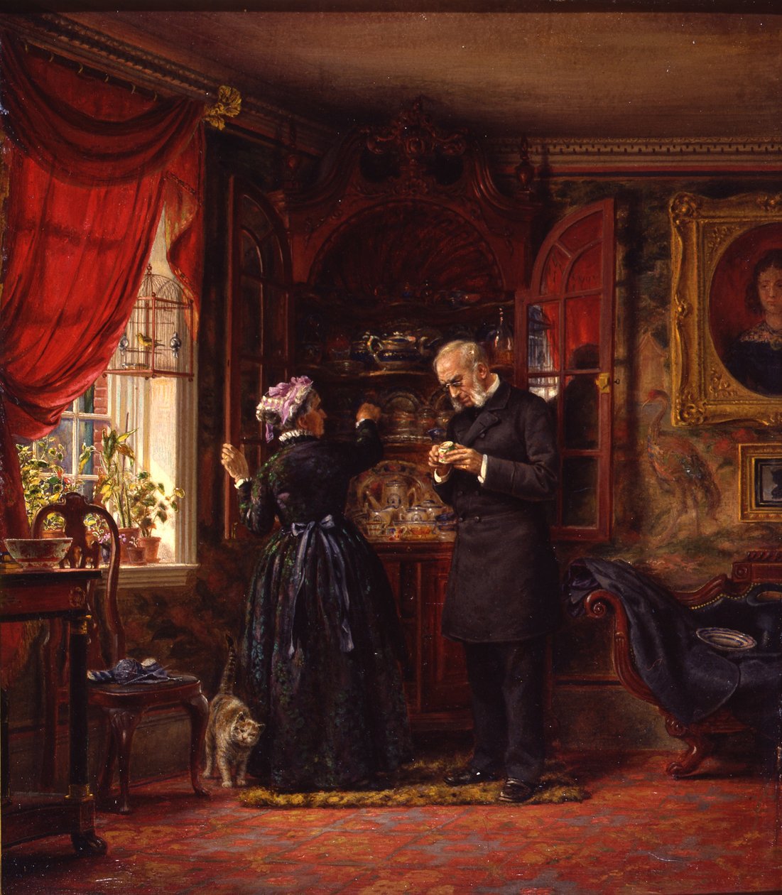 A régi Kína szerelmese, 1880 (olaj, tudományos tábla) alkotó: Edward Lamson Henry