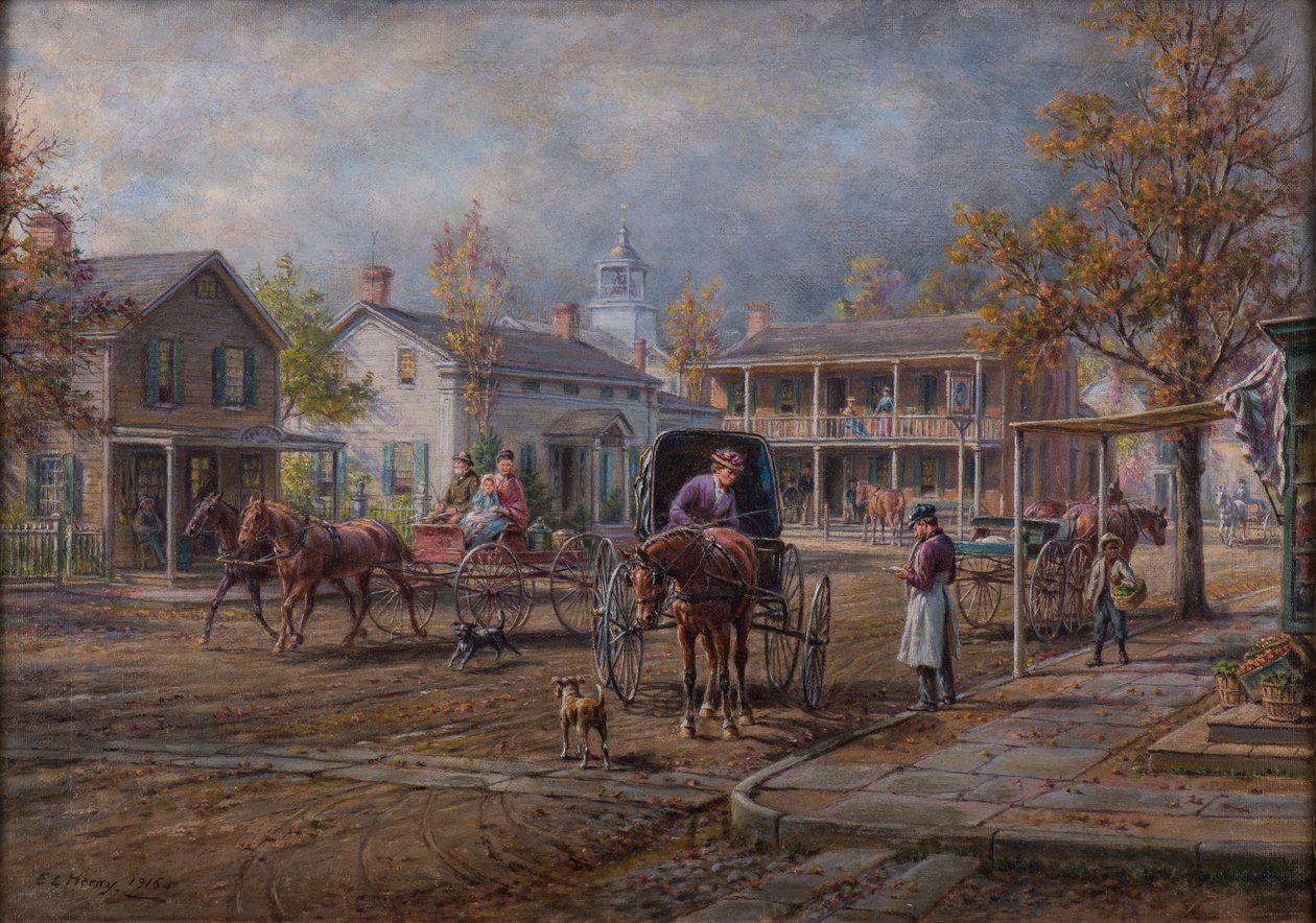 Egy falu utca, 1916 alkotó: Edward Lamson Henry