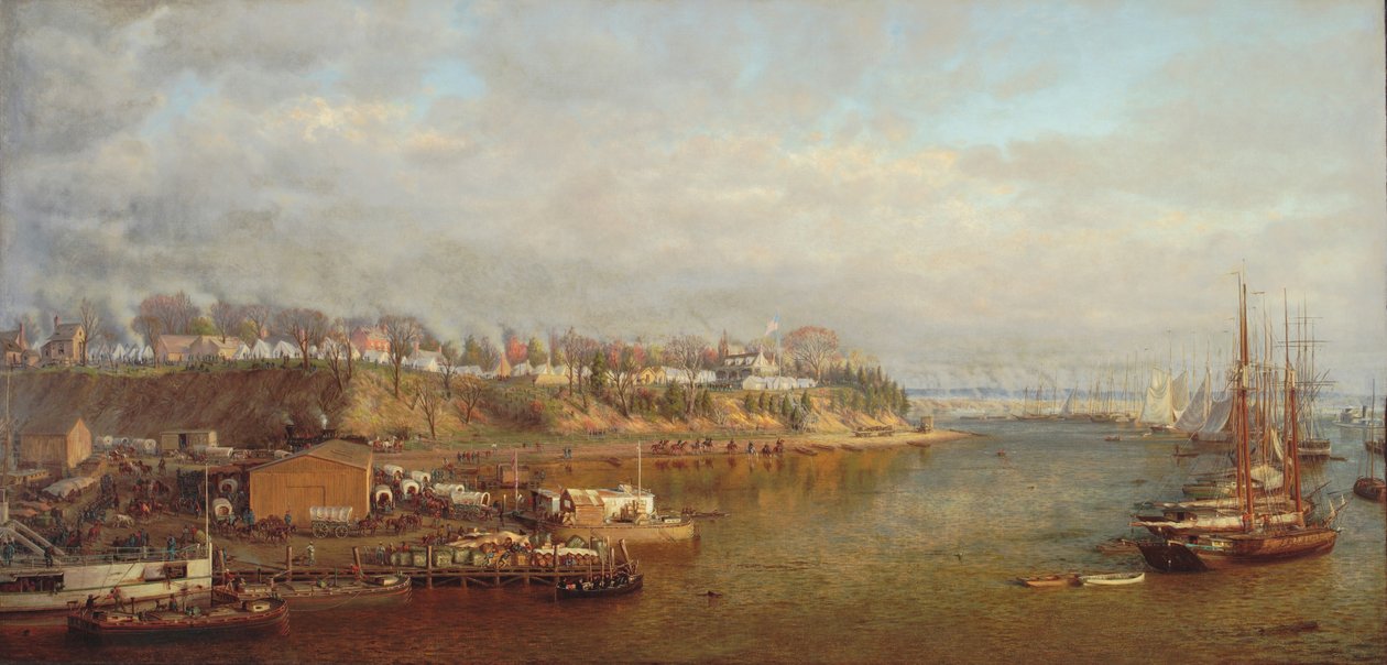 City Point, Virginia, General Grant központja, 1873 alkotó: Edward Lamson Henry