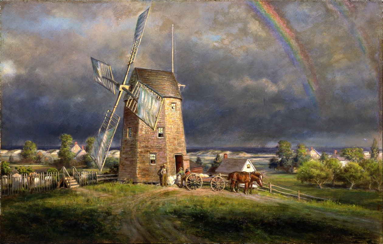 Old Hook Mill, Easthampton, kb. 1880. alkotó: Edward Lamson Henry